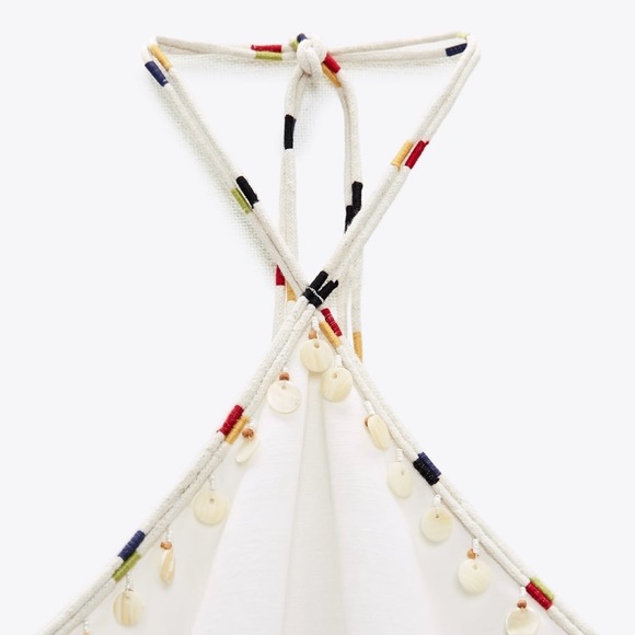 DRESS WITH LINEN WITH FANCY DETAILS - Picture 11 of 11